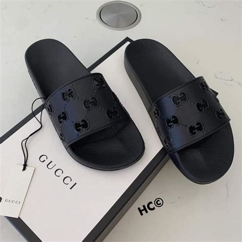 gucci slides holes